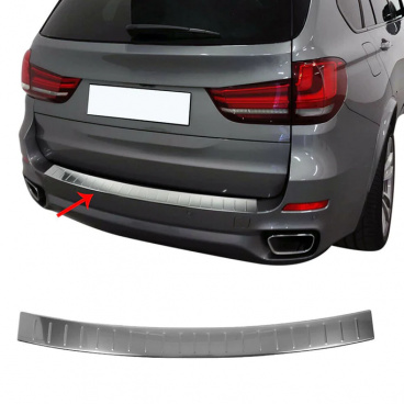 Nerez kryt hrany zadného nárazníka Omtec BMW X5 2013+ F15, G05 leštený Nerez kryt hrany zadného nárazníka Omtec BMW X5 2013+ F15, G05 leštený