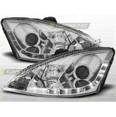 Ford Focus MK1 2001-04 predné číre svetlá daylight LED chrome (LPFO24)