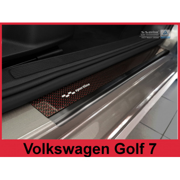 Carbon Sportline ochranné lišty prahu dverí 2ks Volkswagen Golf 7 2012-16