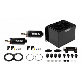 Nádrž na palivo Swirl Pot 3L TurboWorks pre 2 čerpadlá 300LPH + lišta (v sade) Čierna Nádrž na palivo Swirl Pot 3L TurboWorks pre 2 čerpadlá 300LPH + lišta (v sade) Čierna