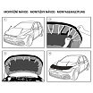 Čierny ochranný návlek na prednú časť kapoty Citroen C3 2016–24