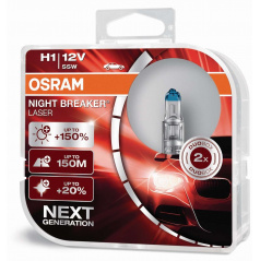 Žiarovka Osram Night Breaker Laser H1 +150% 12V/55W P14.5s (sada 2 ks)