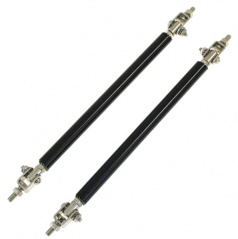 Držiak difúzora, pospoileru 2x200 mm / nerez + alu) čierne