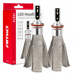 LED automobilové žiarovky FLEX+ H8 H9 H11 H16 12V 24V 6000K Canbus AMIO-03663