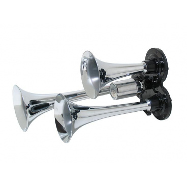 Fanfára - chróm 3 trubky 12V / 24V Fanfára - chróm 3 trubky 12V / 24V