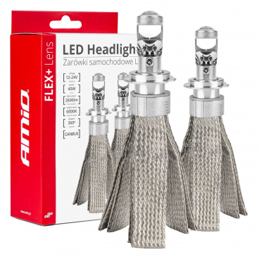 Automobilové LED žiarovky série FLEX+ H7 šošovka 12V 24V 6000K Canbus AMIO-03660 Automobilové LED žiarovky série FLEX+ H7 šošovka 12V 24V 6000K Canbus AMIO-03660