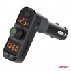 FM vysielač do auta 2×USB-A 1×USB-C microSD 12V 24V AMIO-04653