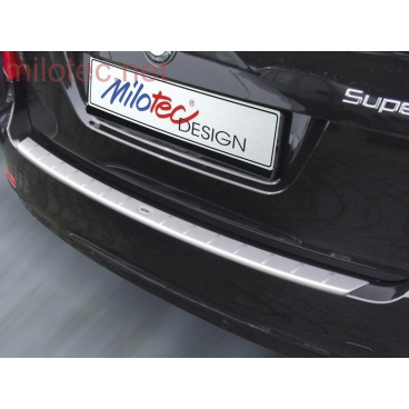 Prah piatych dverí s výstupky, ABS-strieborný, Škoda Superb II Combi 01/2010 + Prah piatych dverí s výstupky, ABS-strieborný, Škoda Superb II Combi 01/2010 +
