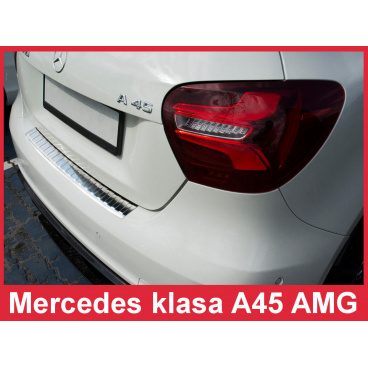 Nerez kryt-ochrana prahu zadného nárazníka Mercedes A 45 AMG 2015+ Nerez kryt-ochrana prahu zadného nárazníka Mercedes A 45 AMG 2015+