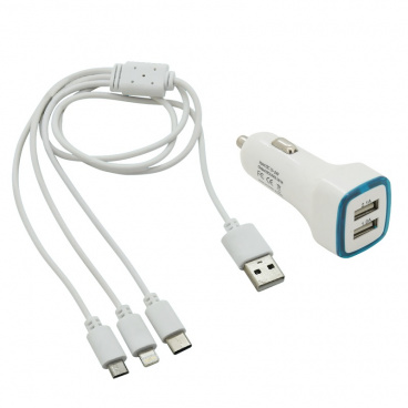 Nabíjačka telefónu USB 3v1 (micro USB, iPhone, USB C)