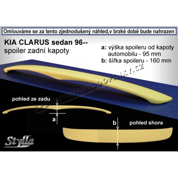 Kia Clarus sedan (1996+) spoiler zadnej kapoty Kia Clarus sedan (1996+) spoiler zadnej kapoty
