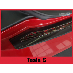 Carbon kryt- ochrana prahu zadného nárazníka Tesla S 2012-17