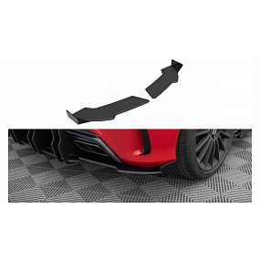 Splitter Mercedes-Benz A W176 Facelift Tył Boczne Street Pro Black + Gloss Flaps