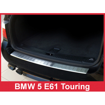 Nerez kryt- ochrana prahu zadného nárazníka BMW 5 E61 2007-10