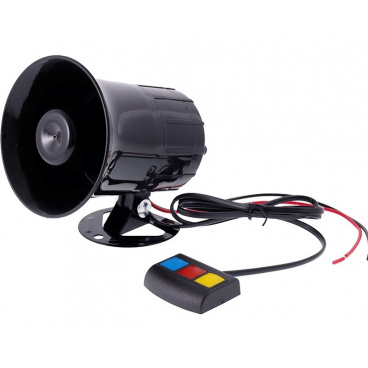 Siréna 12V 3 tónová s prepínačom zvuku 12x11x10 cm Siréna 12V 3 tónová s prepínačom zvuku 12x11x10 cm