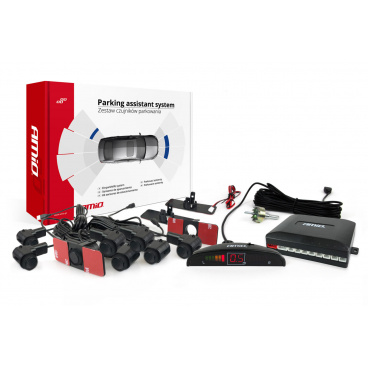 Sada parkovacích senzorov LED 8 čidiel čierne vnútorné 16,5 mm