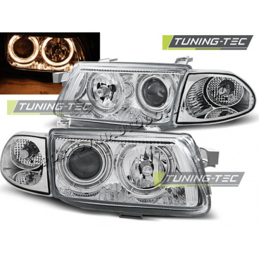 OPEL ASTRA F 09.1994-08.1997 PŘEDNÍ ČÍRÁ SVĚTLA ANGEL EYES CHROME OPEL ASTRA F 09.1994-08.1997 PŘEDNÍ ČÍRÁ SVĚTLA ANGEL EYES CHROME