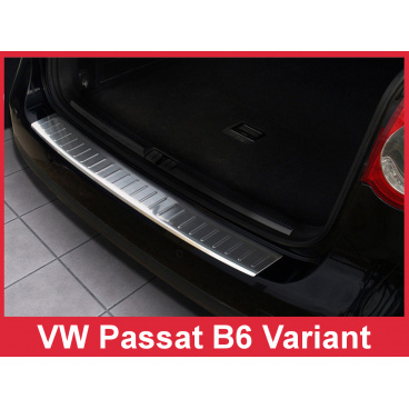 Nerez kryt ochrana prahu zadného nárazníka Volkswagen Passat B6 Variant 2005-10
