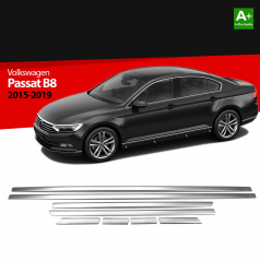 Nerez lišty dverí VW Passat B8 2014-19 8 ks