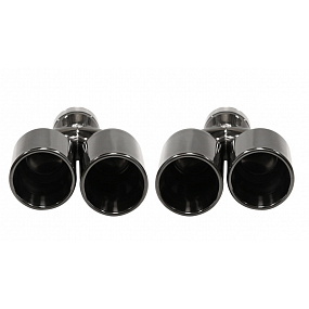 Koncovka Tlmiča 101mmx2 vstup 76mm Black Chrome Sada