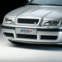 Trojdielna mriežka nárazníka Milotec, ABS-čierny, Škoda Octavia Facelift