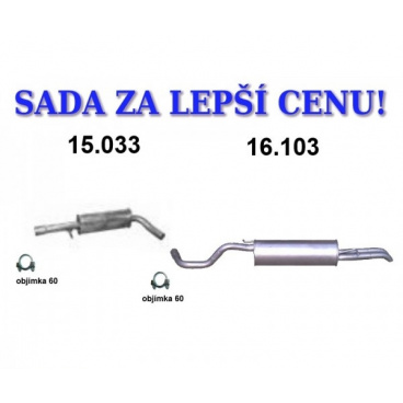 Kompletný výfuk Škoda Octavia 1.8i Turbo-20V (r.v.05 / 1998-) a 1.8i T Turbo (r.v. 01/2000-10/2008)