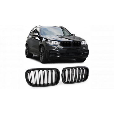Mriežka BMW X5 F15 F85 X6 F16 F86 dvojité rebrovanie Lesklá čierna Mriežka BMW X5 F15 F85 X6 F16 F86 dvojité rebrovanie Lesklá čierna
