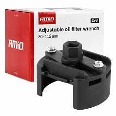 Nastaviteľný kľúč na olejový filter 80–115 mm CrV