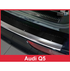 Carbón kryt- nerez ochrana prahu zadného nárazníka Audi Q5 2008+