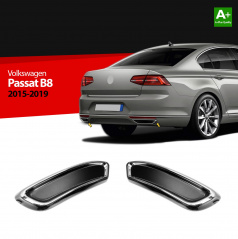 Nerez zadné difúzory výfuku VW Passat B8 2014-19 (R Line style) 2 ks