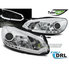 VW Golf 6 10.08-12 predné číre svetlá Tube Lights TRU DRL chrome (LPVWI4)
