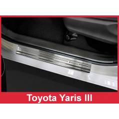 Nerez ochranné lišty prahu dverí 4ks Toyota Yaris 3 2014-16