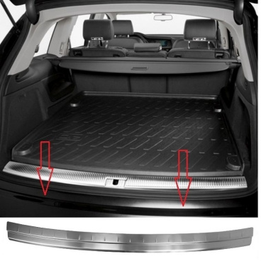 Nerez brúsený kryt hrany zadního nárazníku Audi Q7  2015-20 