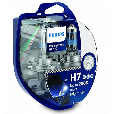 Halogénové žiarovky Philips RacingVision GT200 H7 12V 55W +200% 2 ks Halogénové žiarovky Philips RacingVision GT200 H7 12V 55W +200% 2 ks