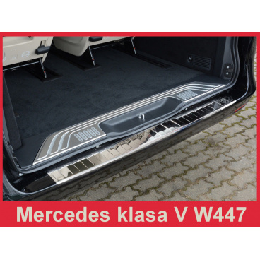 Nerez kryt-ochrana prahu zadného nárazníka Mercedes V W447 Vito III 2014+ Nerez kryt-ochrana prahu zadného nárazníka Mercedes V W447 Vito III 2014+