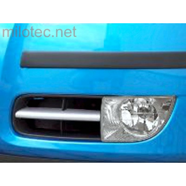 Lišty hmlových svetiel (hranatých) - ABS strieborné matné, Roomster, Fabia II Lišty hmlových svetiel (hranatých) - ABS strieborné matné, Roomster, Fabia II