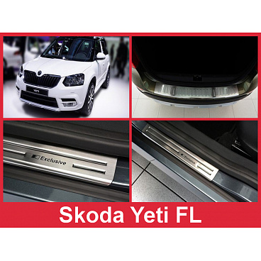 Sada nerez doplnkov 5 ks Škoda Yeti 2013+ (po FCL.)