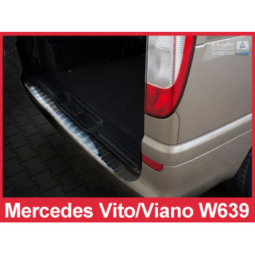 Nerez kryt-ochrana prahu zadného nárazníka Mercedes Vito, Viano W639 2003-14 Nerez kryt-ochrana prahu zadného nárazníka Mercedes Vito, Viano W639 2003-14