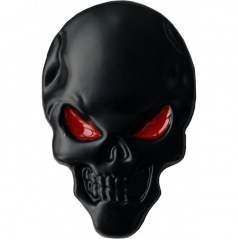 Samolepiaci kovový znak LEBKA (čierna) 35x50 mm