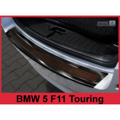 Carbon kryt- čierna ochrana prahu zadného nárazníka BMW 5 F11 kombi 2010+
