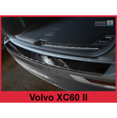 Nerez kryt- čierna ochrana prahu zadného nárazníka Volvo XC60 II 2017+