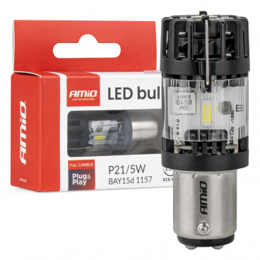 LED žiarovka LumiTec BAY15D P21/5W 12V FULL CANBUS biela