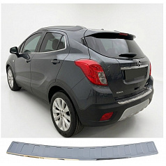 Nerezový leštený kryt hornej hrany zadného nárazníka Opel Mokka 2012-19, Ch. Trax