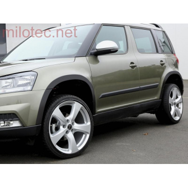 Lemy blatníkov, ABS čierna metalíza - Škoda Yeti Facelift Outdoor