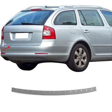 Nerez chróm ochranný panel nárazníku OMTEC Škoda Octavia II Facelift Combi 2009-13