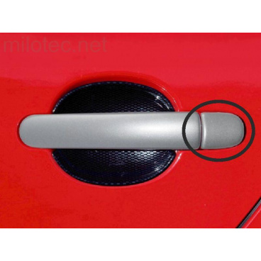 Kryty kľučiek malé, ABS strieborný matný, 4x bez otvoru pre zámok