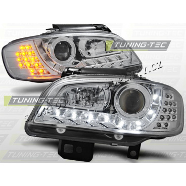 SEAT IBIZA/CORDOBA 1999-02 PŘEDNÍ ČÍRÁ SVĚTLA DAYLIGHT LED CHROME SEAT IBIZA/CORDOBA 1999-02 PŘEDNÍ ČÍRÁ SVĚTLA DAYLIGHT LED CHROME