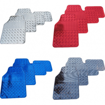Autokoberce gumové chróm, red, blue, carbon, 4 ks Autokoberce gumové chróm, red, blue, carbon, 4 ks