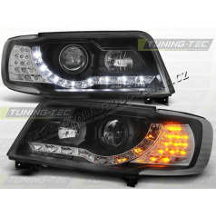 Audi 100 C4 1990-94 predné číre svetlá daylight LED black (LPAU48)