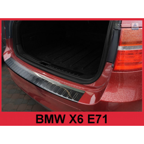 Nerez kryt- čierna ochrana prahu zadného nárazníka BMW X6 E71 2009-14